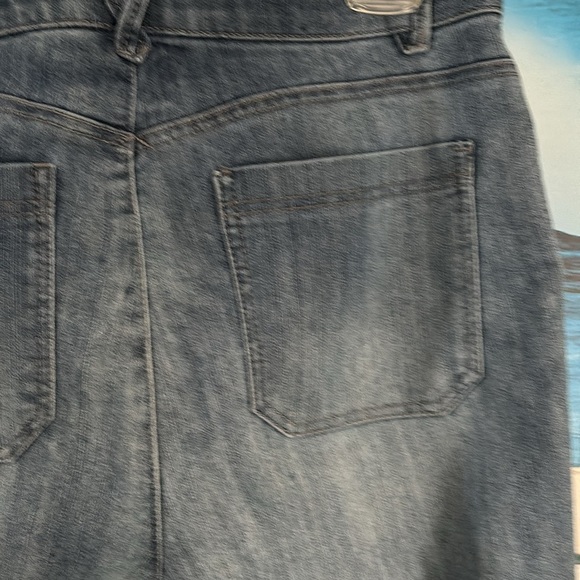 NWOT DEMOCRACY high rise ab technology fly button wide leg ankle jeans  size 12 - Picture 6 of 6